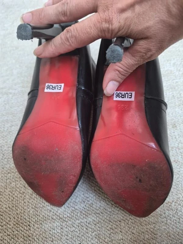 Botas de tacón negras con punta de almendra y cierre de cremallera talla EU36 – photo 5